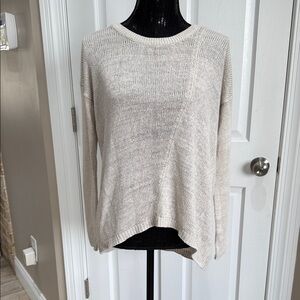 Women's Cream Linen Vince Sweater XS